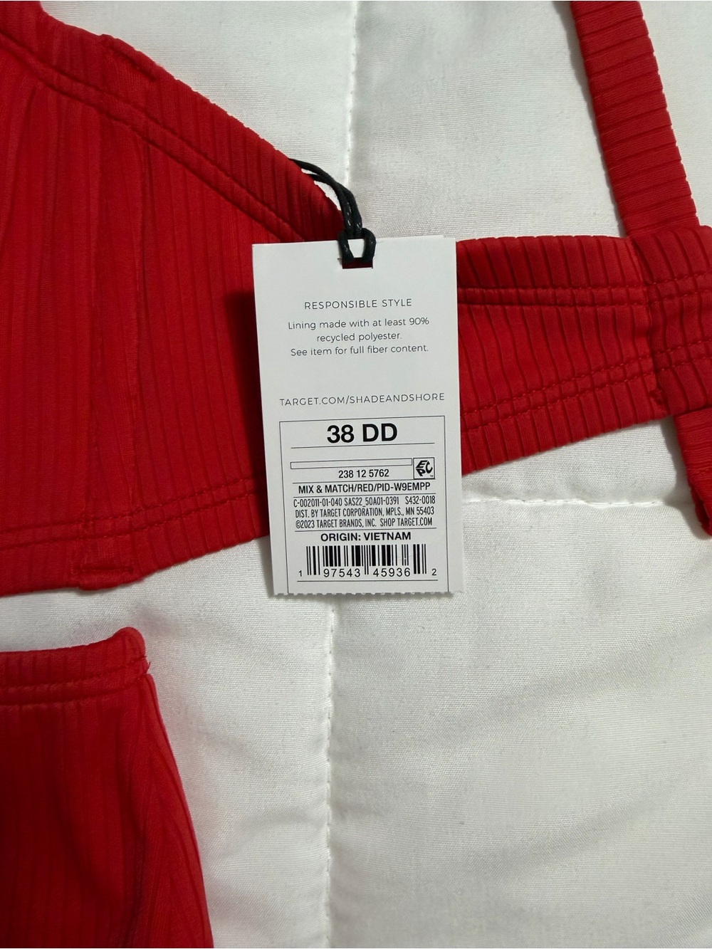 Shade & Shore Red Ribbed Underwire Bikini Set - Picture 3 of 5